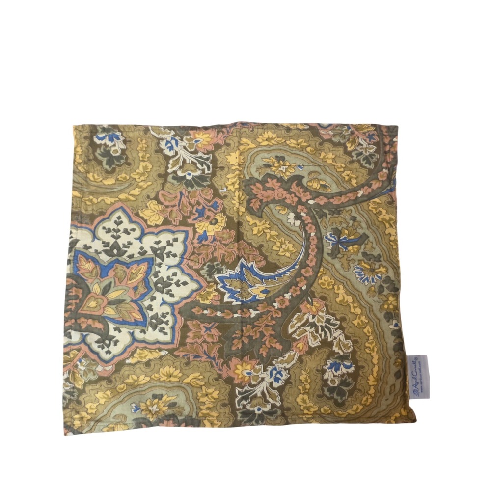 April Cornell Set of 6 Cotton Napkins VTG Cottage Paisley Floral Green Yellow - Picture 5 of 8